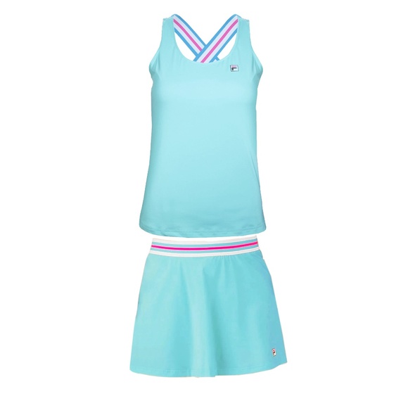 Fila Tie Breaker Tennis Skirt and Tank Top Set in Radiant Blue Size Small - Picture 1 of 5